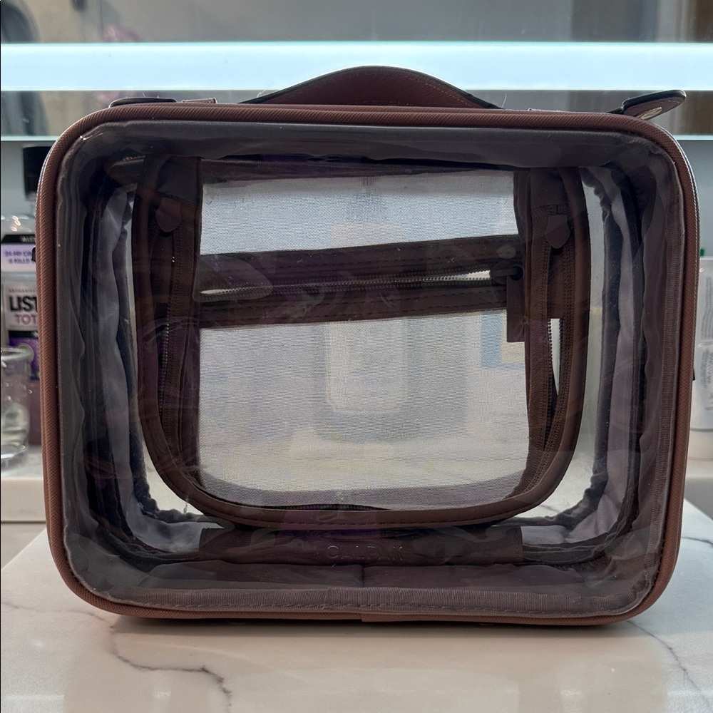 CALPAK Medium Cosmetics Tote Mauve